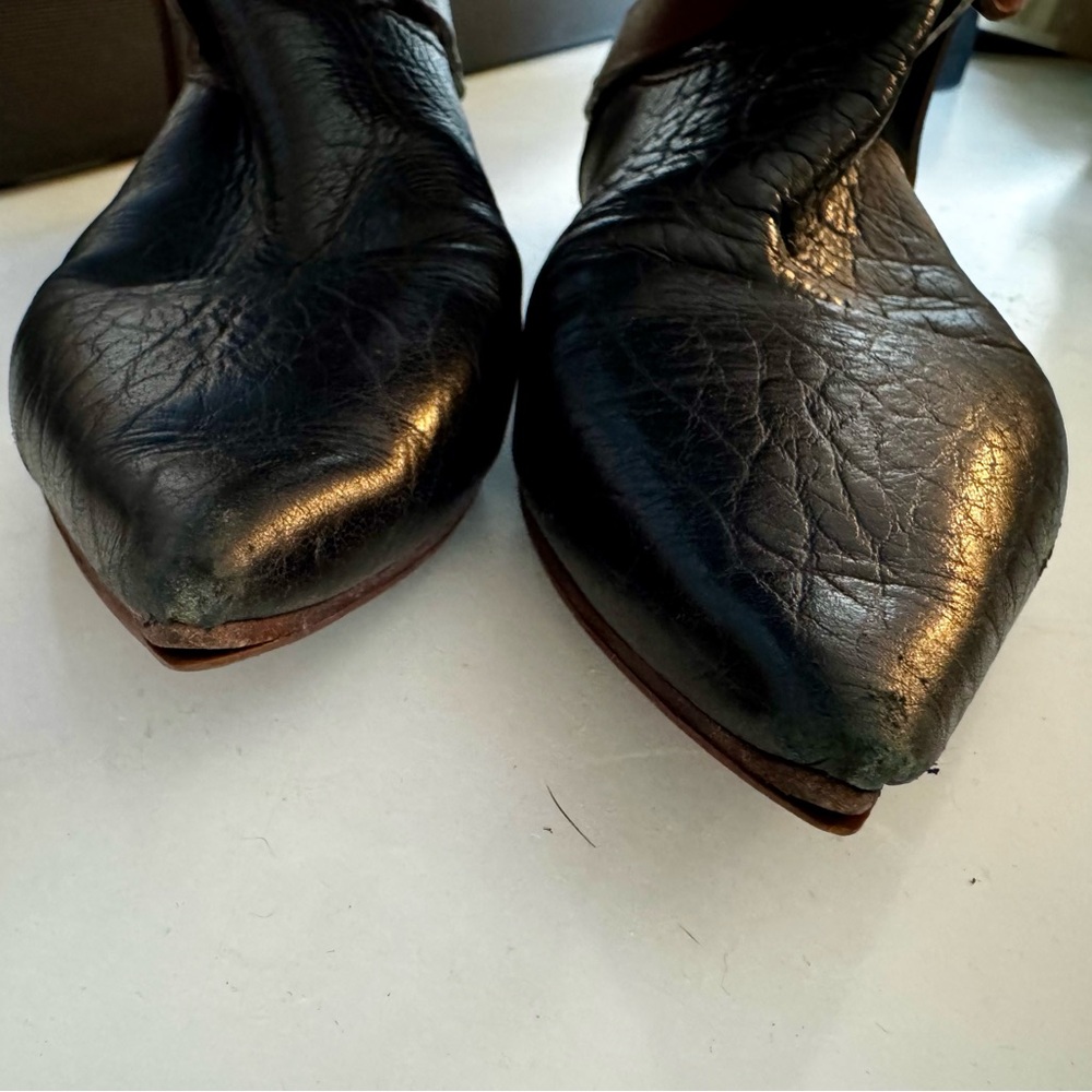 Louis Vuitton Navy Blue and Brown Ankle Boots - Picture 4 of 5